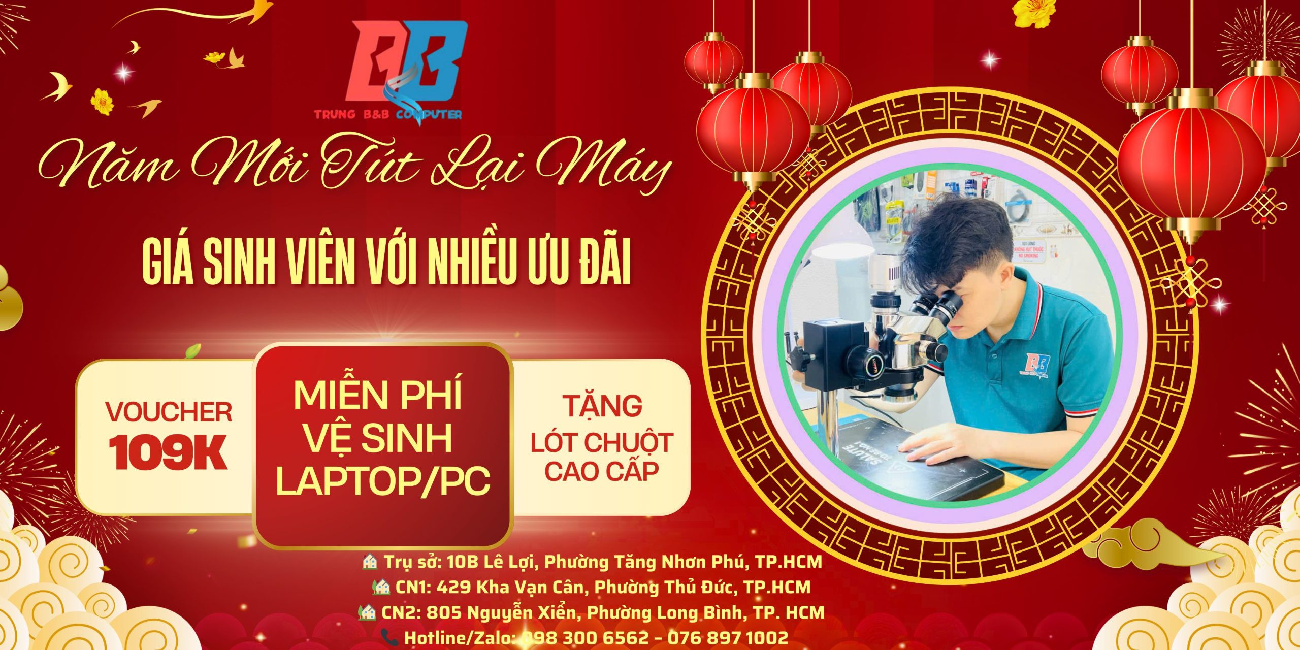 Năm Mới Tút Lại Máy – Ưu Đãi Giá Sinh Viên Cực Hấp Dẫn!